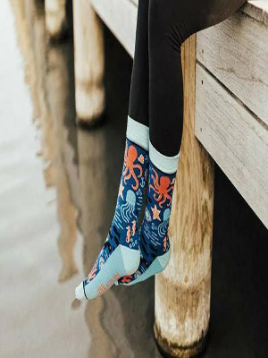 Woven Pear Socks: Under The Sea