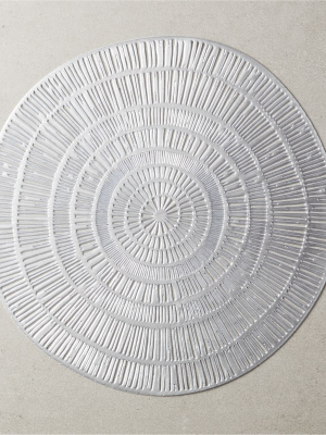 Doodle Round Placemat Silver