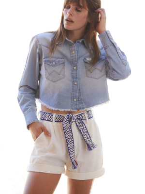 Wrangler Crop Denim Shirt