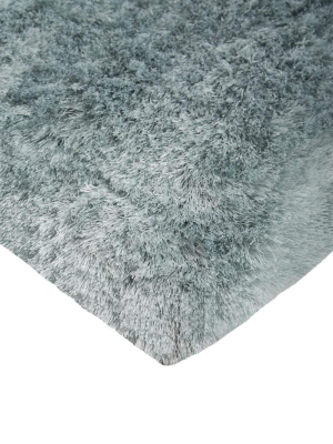 Feizy Indochine Plush Shag Rug - Available In 8 Sizes - Metallic Sheen Light Aqua Blue