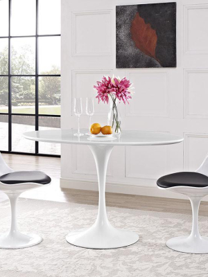 Tulip Style 48" Oval Shaped Dining Table