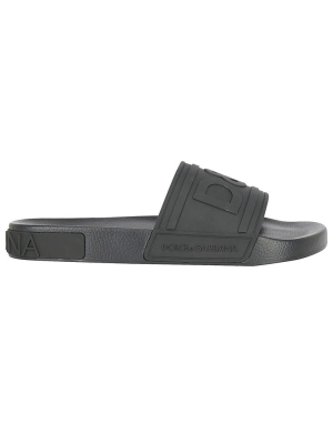 Dolce & Gabbana Logo Embossed Slides