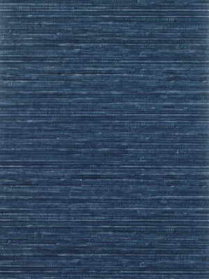 Sample Esparto Wallpaper In Dark Blue From The Deya Collection By Matthew Williamson