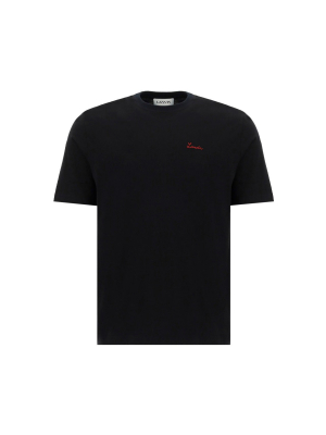 Lanvin Logo Embroidered T-shirt