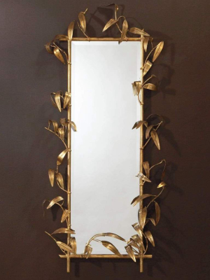 Global Views Bamboo Mirror Antique Gold