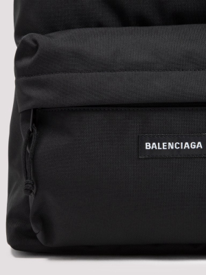 Balenciaga Logo Zipped Backpack