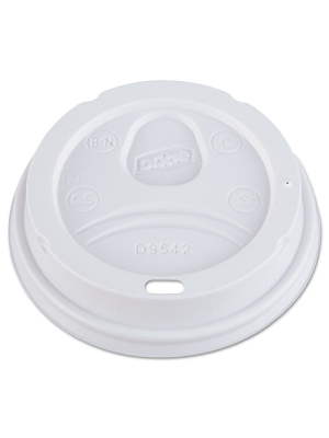 Dixie Dome Drink-thru Lids Fits 12-16oz Paper Hot Cups White 1000/carton D9542