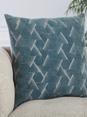 Jacques Geometric Pillow In Blue