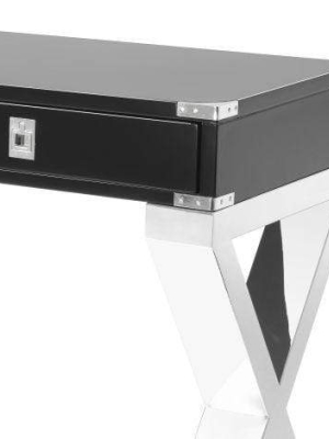 Eichholtz Montana Console Table - Silver & Black