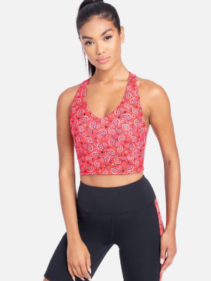 Bebe Bandana Print Sport Bra