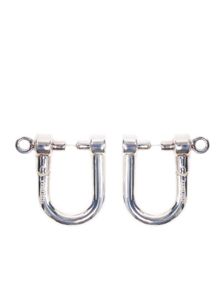 Carabiner Earrings (12111901-silver)
