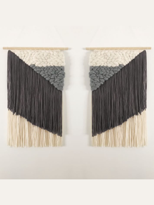 Sunwoven Mirrored Pair Wall Hangings