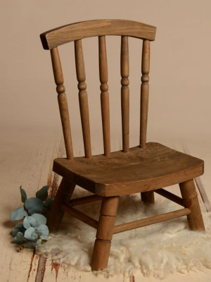 Wooden Windsor Chair - Brown