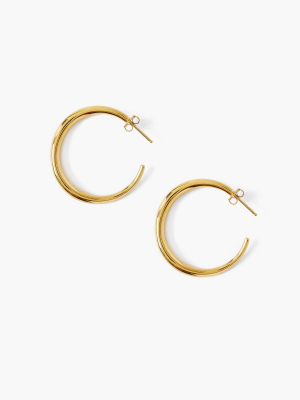 Standard Infinity Hoop Gold Earrings