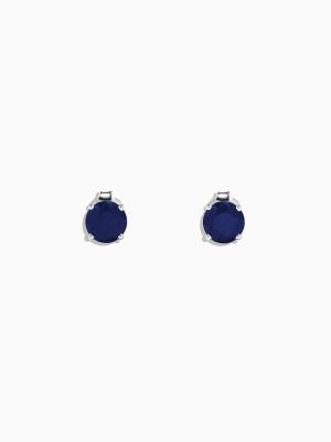 Effy Royale Bleu 14k White Gold Sapphire Stud Earrings, 2.00 Tcw