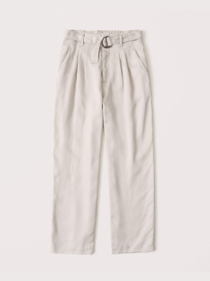 Belted Straight Pants