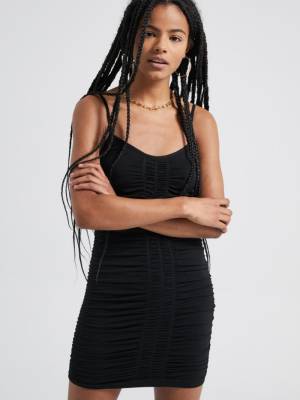 Uo Strappy Ruched Mini Dress