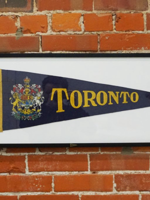 Vintage Toronto Crown Pennant - Framed