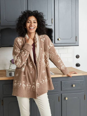 Women's Printed Cardigan - Knox Rose™ Brown