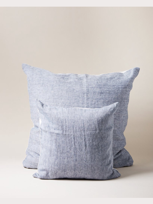 Washed Linen Pillow - Indigo