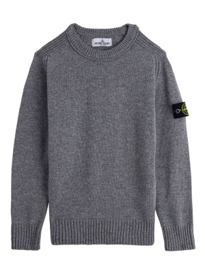 Stone Island Junior Logo Badge Knit Jumper