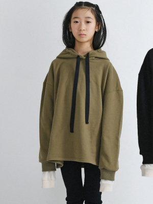 Khaki Big Hoodie Sweatshirt