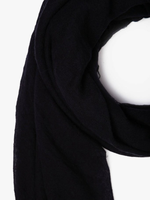 Black Cashmere And Silk Scarf