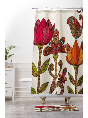 In The Garden Shower Curtain Ivory - Deny Designs