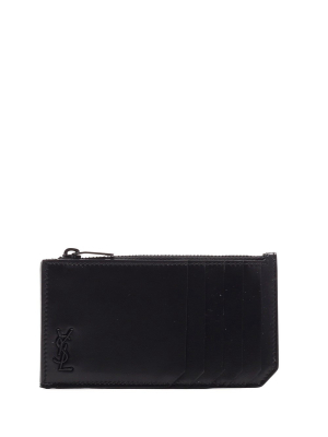 Saint Laurent Tiny Monogram Zipped Card Case