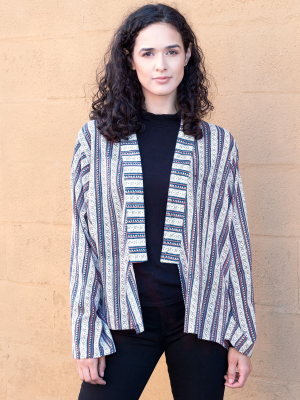 Sara Jacket In Navy Stripe