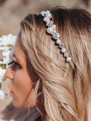 Brie Pearl Embellished Headband - Final Sale