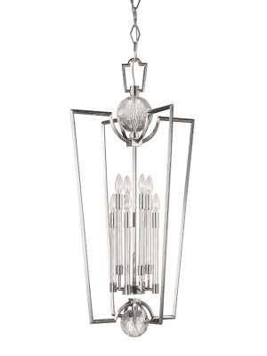 Waterloo 8 Light Pendant Polished Nickel