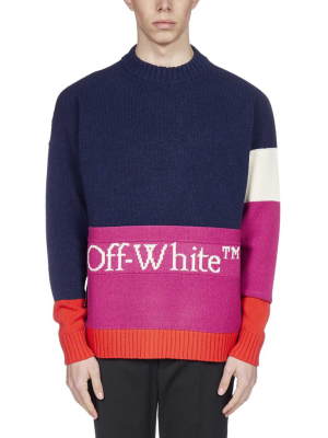 Off-white Colour Block Knitted Sweater