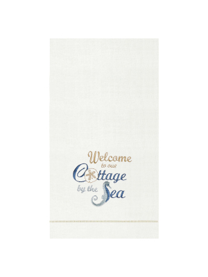 C&f Home Cottage By The Sea Hemstitch Guest Towel