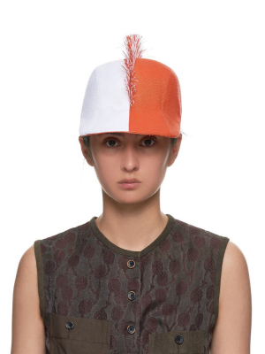 ‘horizon Hat’ (416-horizon-orange-white)