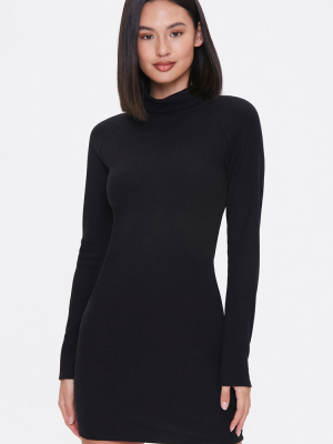 Mock Neck Bodycon Mini Dress