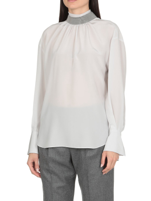 Brunello Cucinelli Monile-collar Detailed Shirt