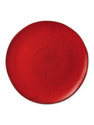 Reactive Glaze Charger Plate, Red
