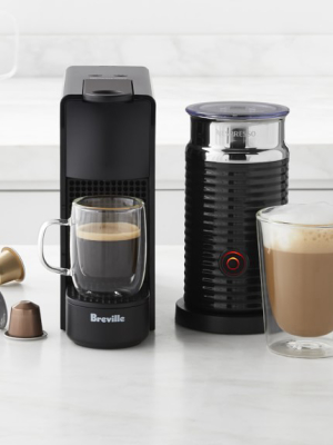 Nespresso Essenza Mini Espresso Machine By Breville With Aeroccino Milk Frother