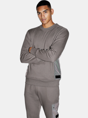 Topman Ltd Charcoal Gray Cargo Tracksuit