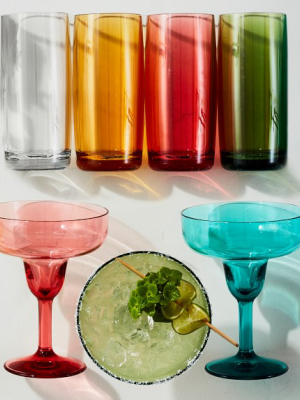 Duraclear® Tritan Margarita Glasses, Set Of 6, Multicolored