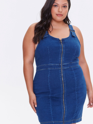 Plus Size Denim Mini Dress