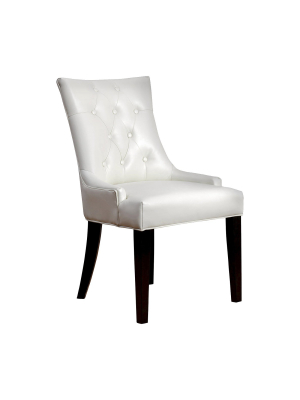 Napa Bonded Leather Dining Chair Ivory - Abbyson Living
