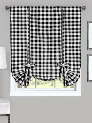 Goodgram Buffalo Check Plaid Gingham Tie Up Window Curtain Shades