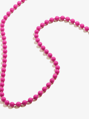 Ball Chain Necklace, Magenta