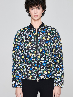 Floral Quilted Down Jacket