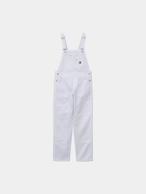 Carhartt Wip Women's Sonora Overall, White Worn Washed
