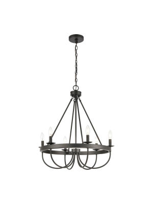 Williamson 6-light Chandelier In Black