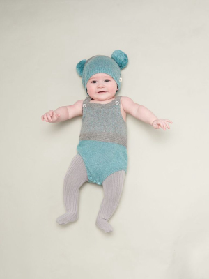 Bonnie Mob Chunky Knit Romper - Grey/teal