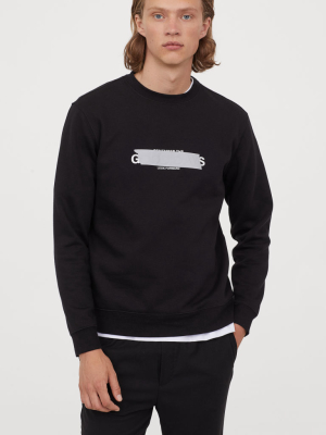 Sweatshirt With Printed Design